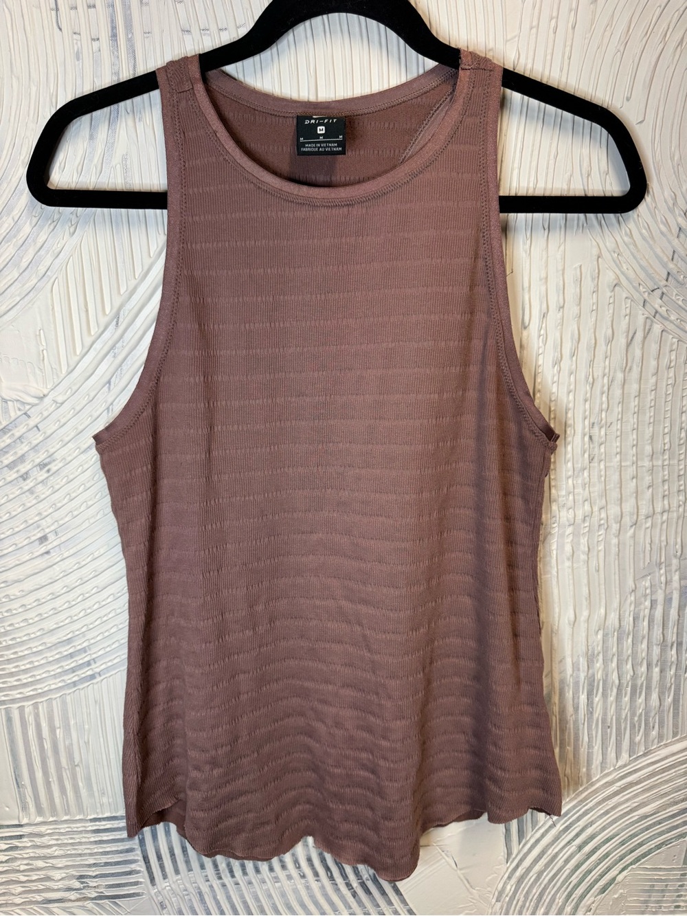 Nike Women's Mauve Ribbed Scoop-Back Tank Top